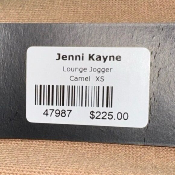 NWT JENNI KAYNE Camel Tan Drawstring Banded Lounge Jogger Pants Size XS $225. - Picture 8 of 10